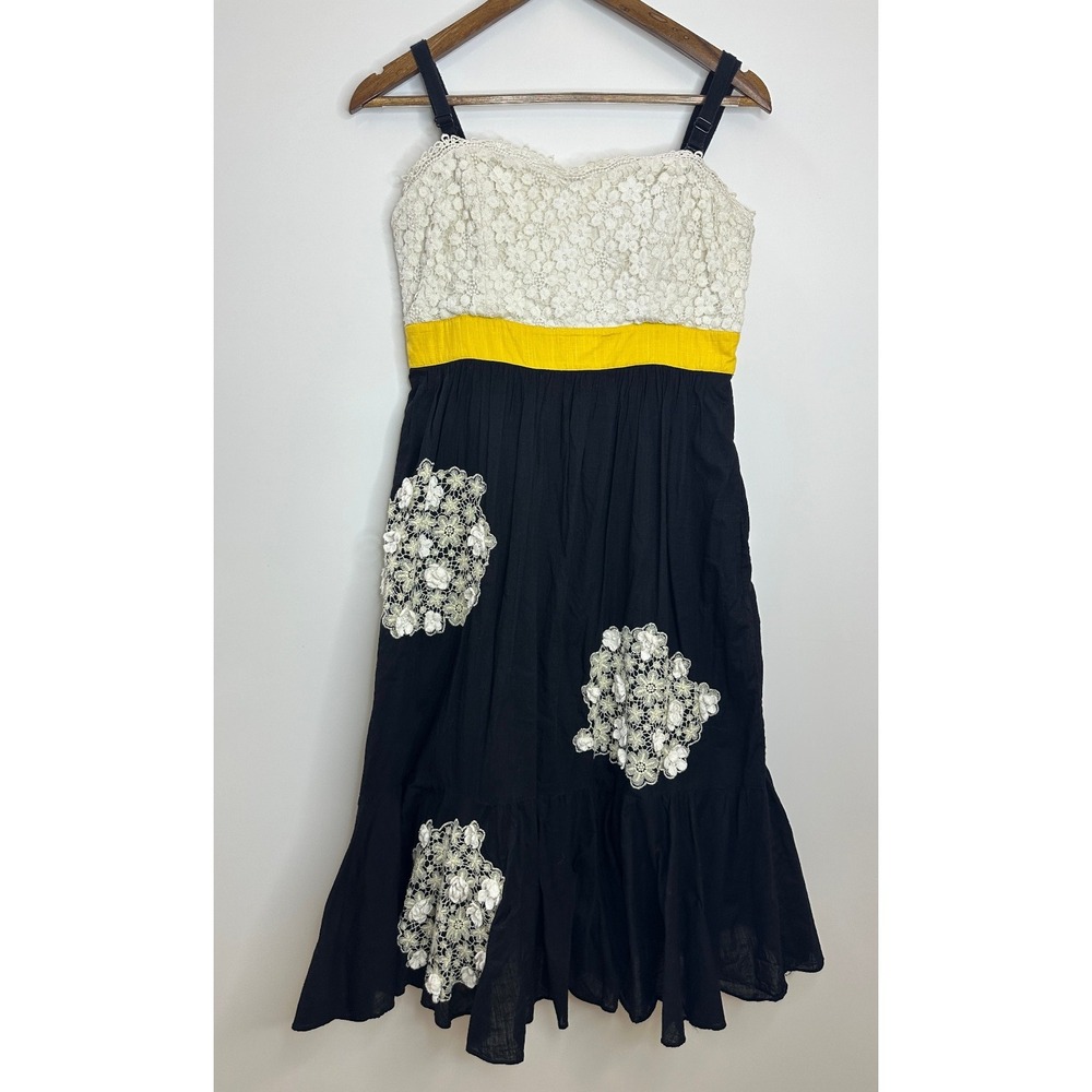 Anthropologie Floreat Dandelion Wish Dress Size 8 Lined Cotton Pockets *Flawed - Picture 16 of 16